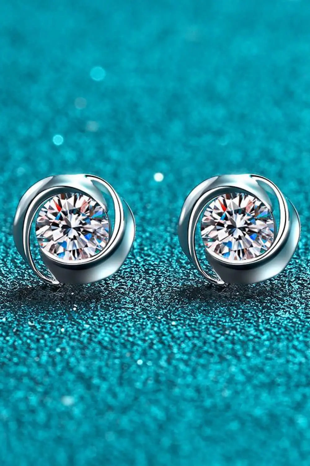 Feeling Fun Moissanite Stud Earrings - GlossiChic Collection Silver / One Size GlossiChic Collection jewelry