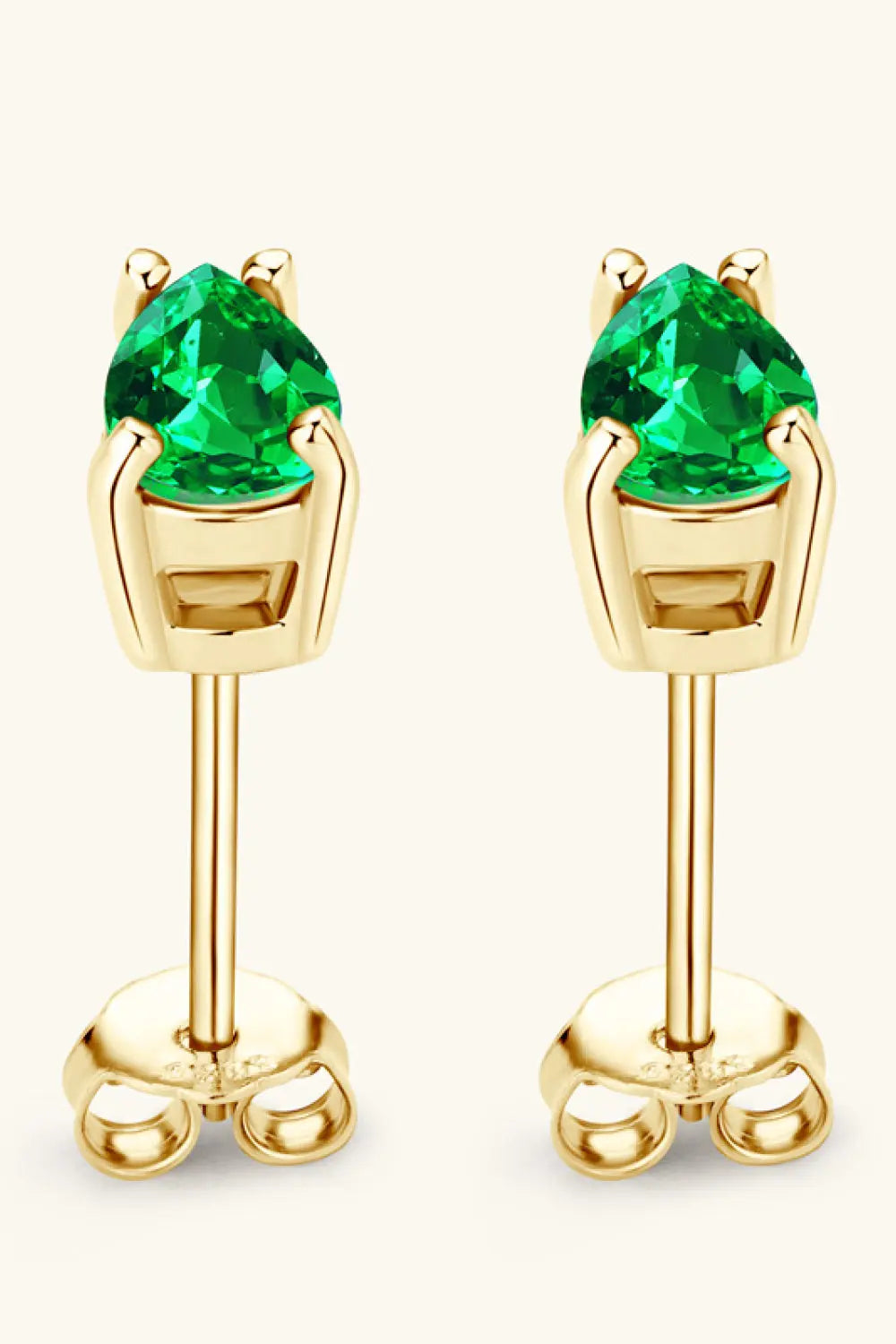 Lab-Grown Emerald Stud Earrings Trendsi