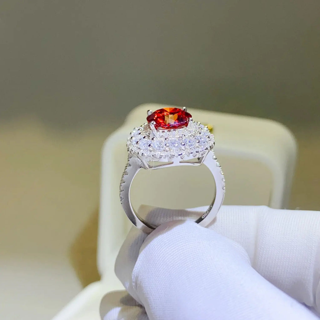 2 Carat Moissanite 925 Sterling Silver Ring - GlossiChic Collection Silver / 5 GlossiChic Collection jewelry