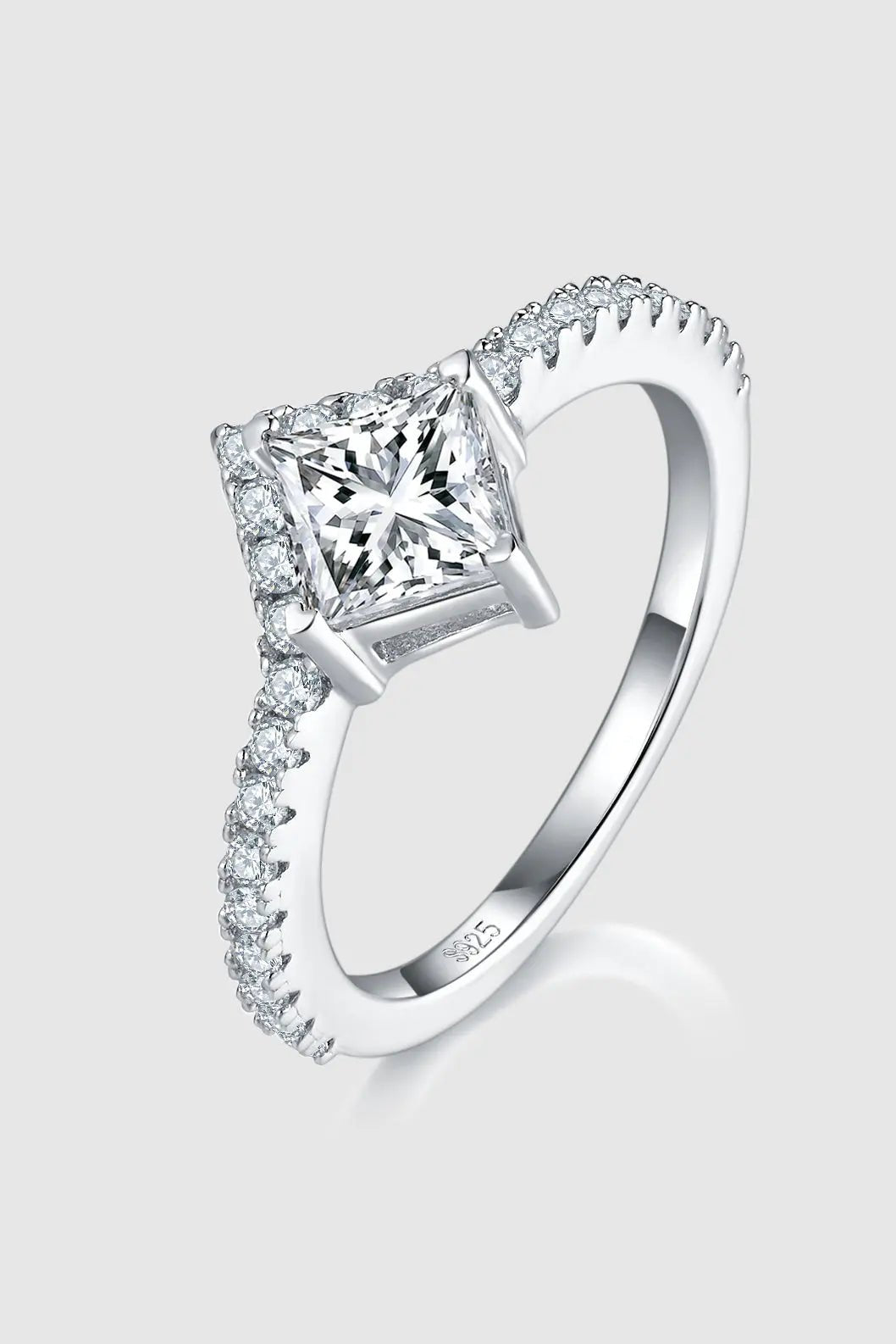 1 Carat Moissanite 925 Sterling Silver Double Layered Ring - GlossiChic CollectionRings