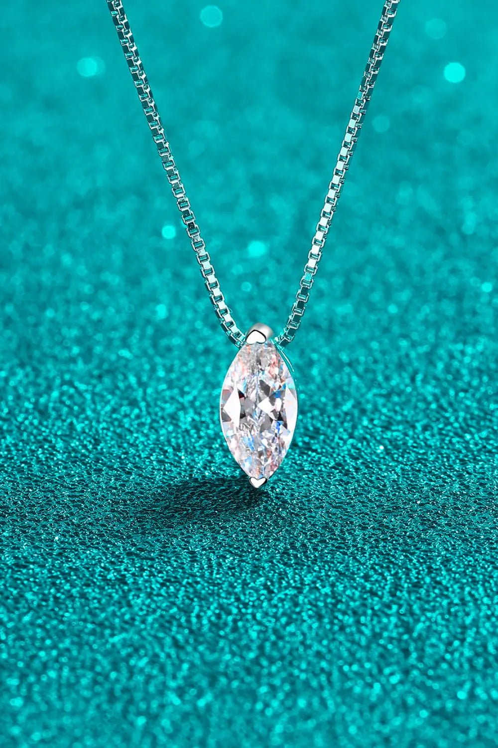 1 Carat Moissanite 925 Sterling Silver Necklace - GlossiChic Collectionjewelry