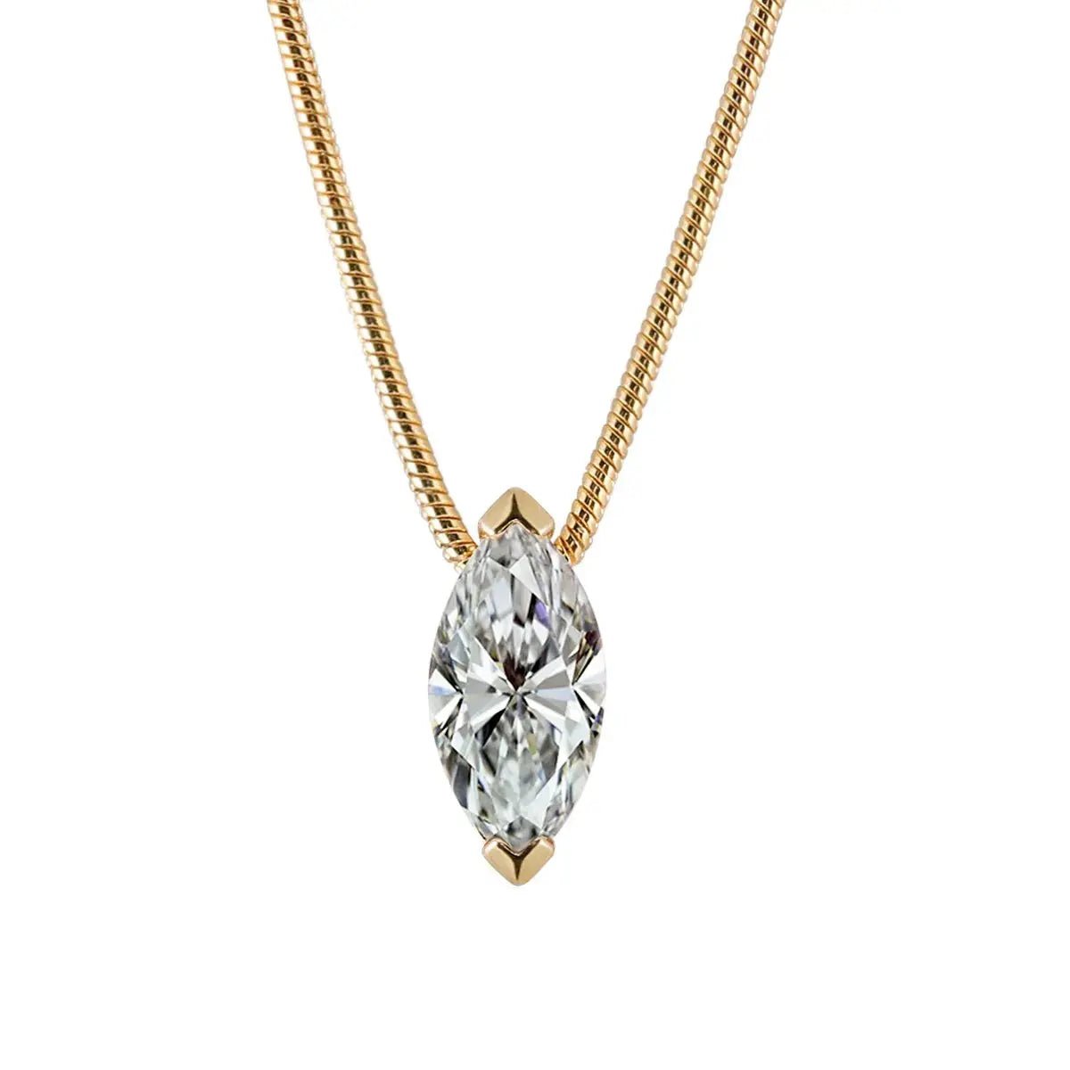 1 Carat Moissanite 925 Sterling Silver Necklace - GlossiChic Collectionjewelry