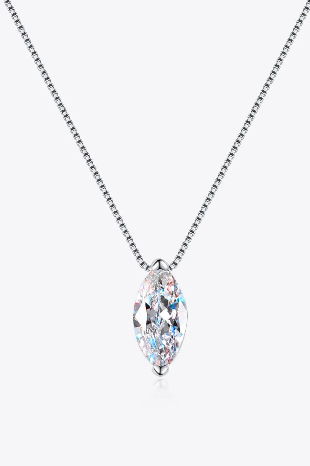 1 Carat Moissanite 925 Sterling Silver Necklace - GlossiChic Collectionjewelry