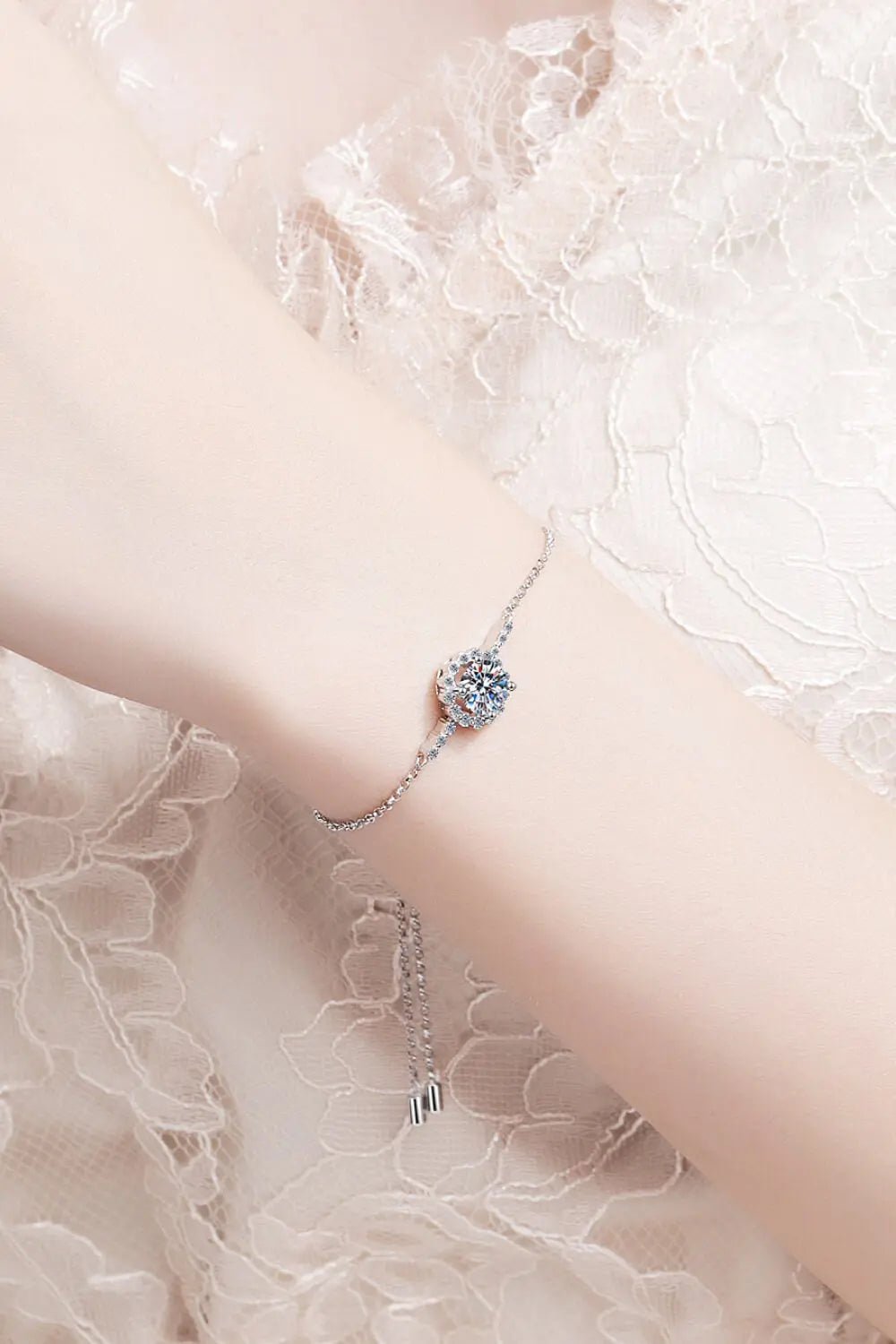 1 Carat Moissanite Chain Bracelet - GlossiChic Collectionjewelry