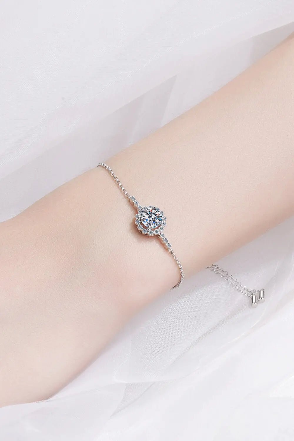 1 Carat Moissanite Chain Bracelet - GlossiChic Collectionjewelry