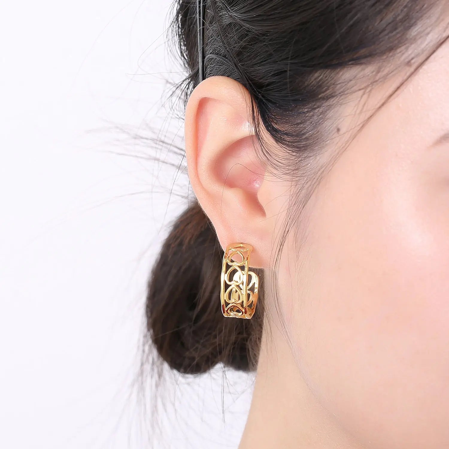 Stainless Steel C-Hoop Earrings Trendsi