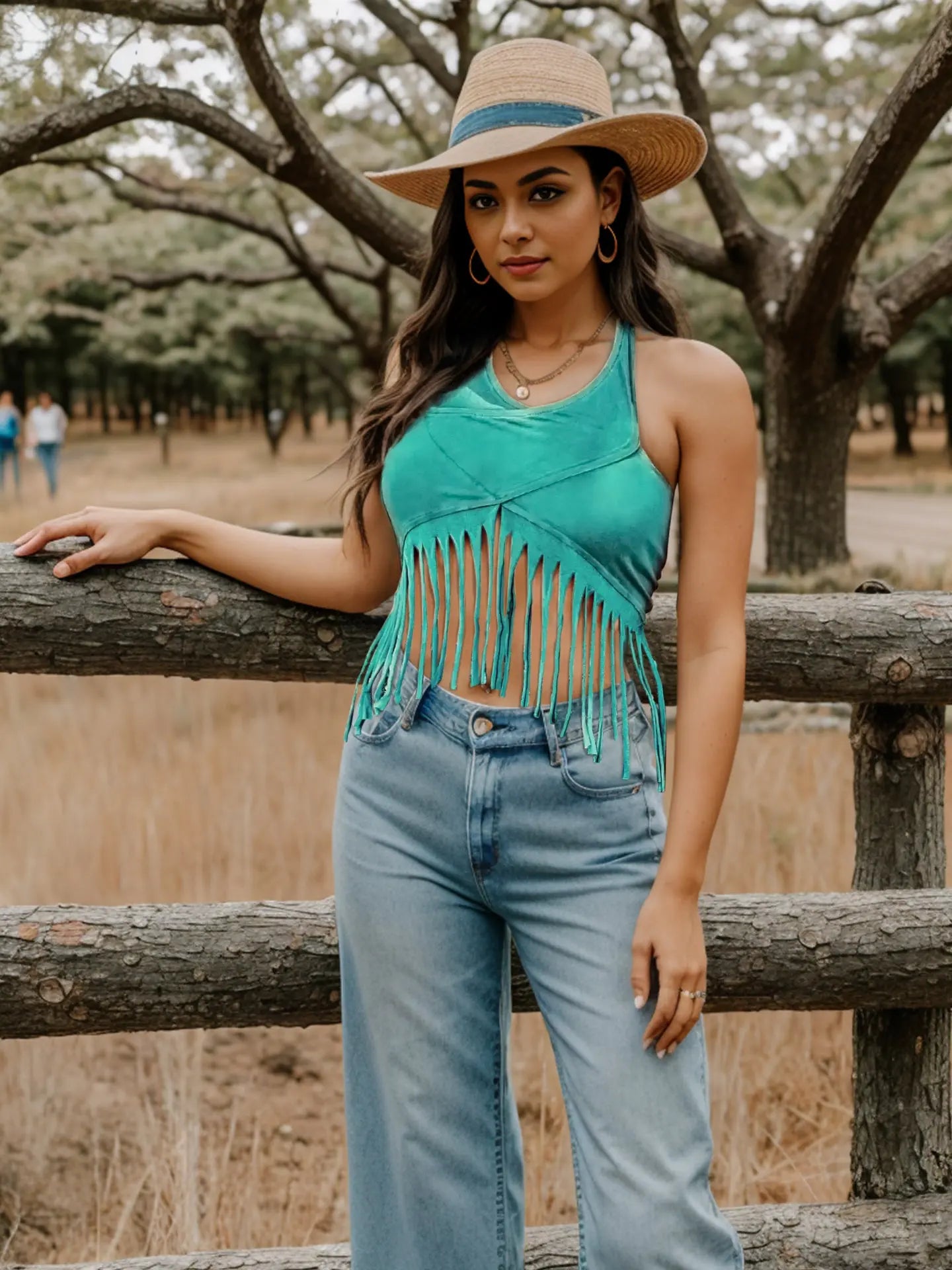 Fringe Halter Neck Tank - GlossiChic Collection