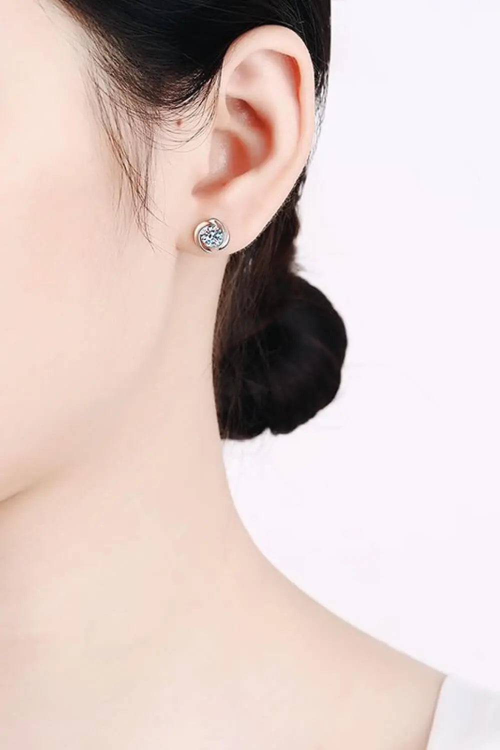 Feeling Fun Moissanite Stud Earrings - GlossiChic Collection Silver / One Size GlossiChic Collection jewelry