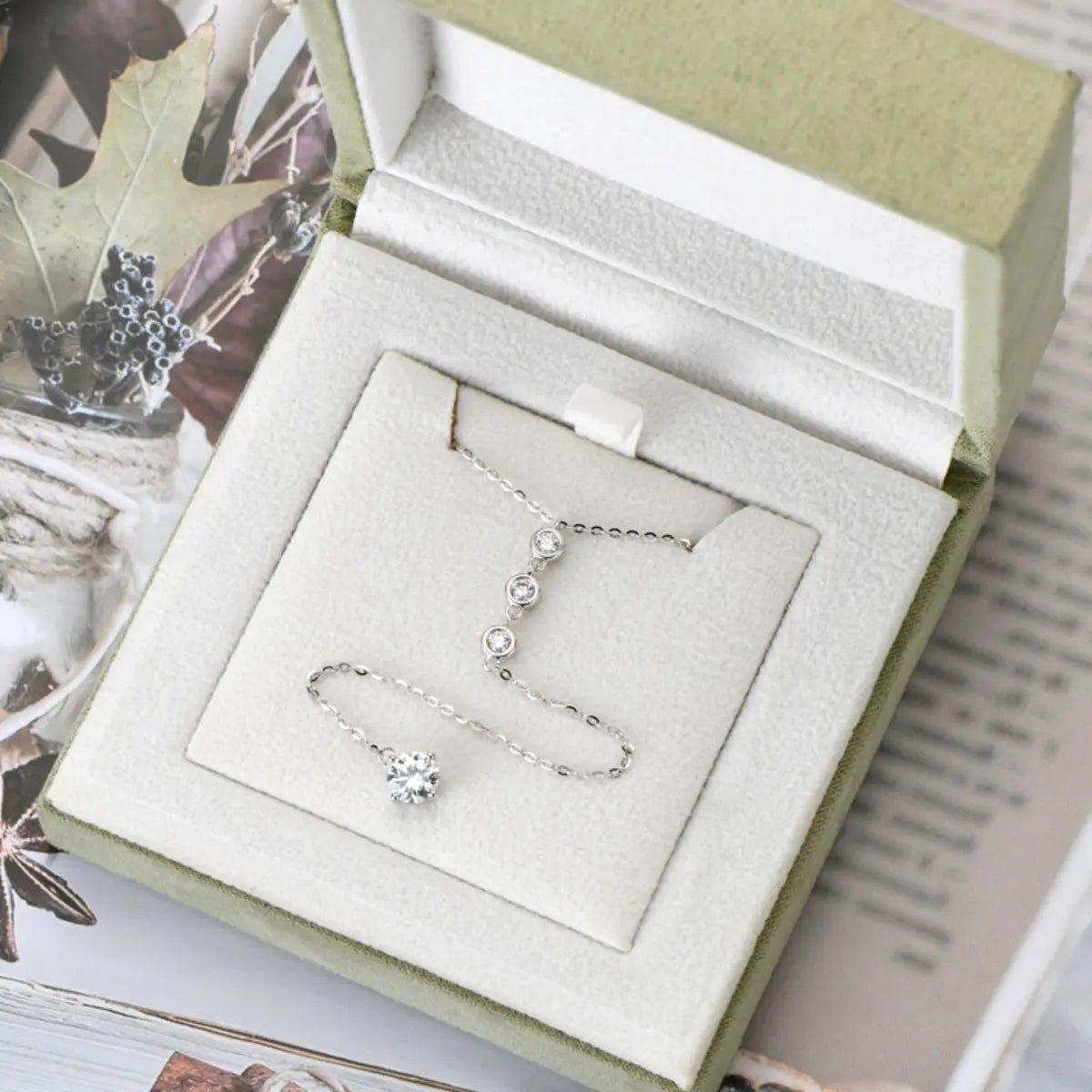 1.3 Carat Moissanite 925 Sterling Silver Drop Necklace - GlossiChic Collectionjewelry