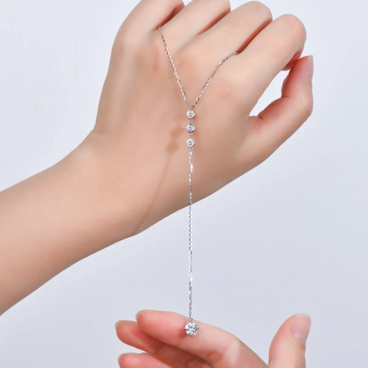 1.3 Carat Moissanite 925 Sterling Silver Drop Necklace - GlossiChic Collectionjewelry