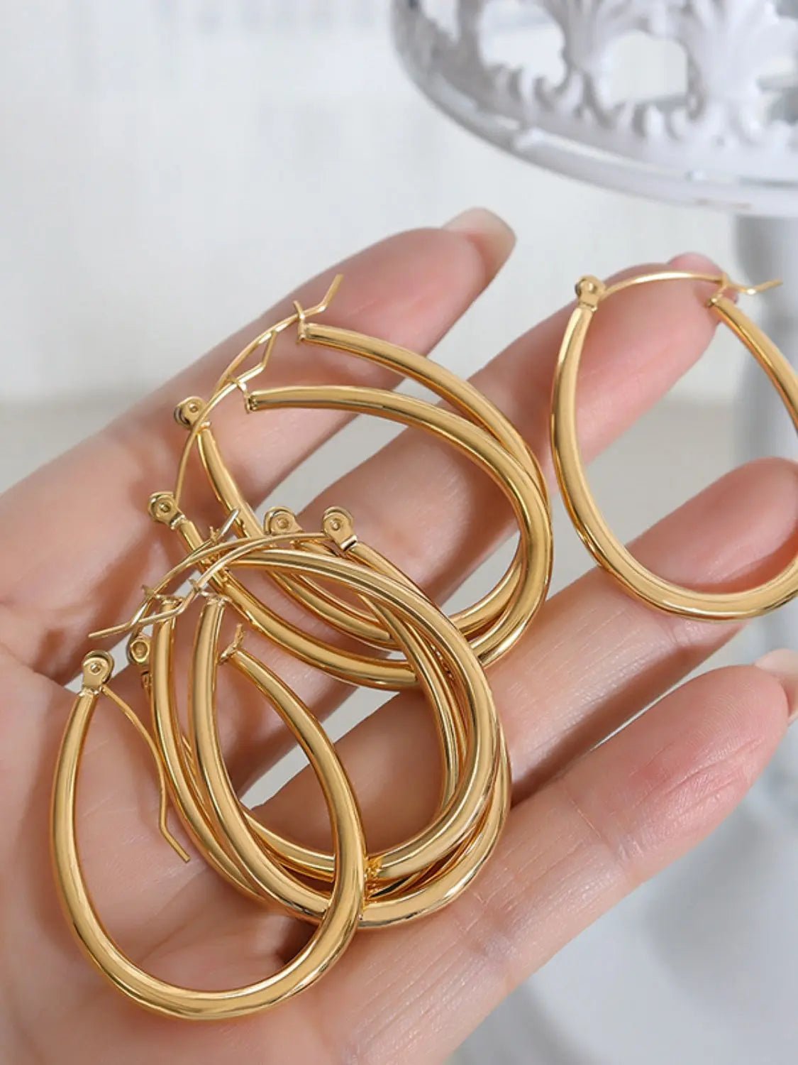 18K Gold - Plated Titanium Steel Earrings - GlossiChic CollectionEarrings