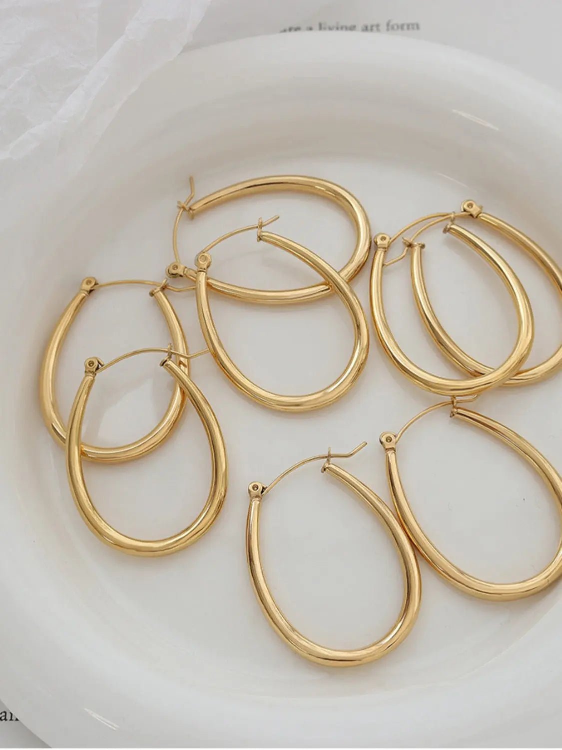 18K Gold - Plated Titanium Steel Earrings - GlossiChic CollectionEarrings