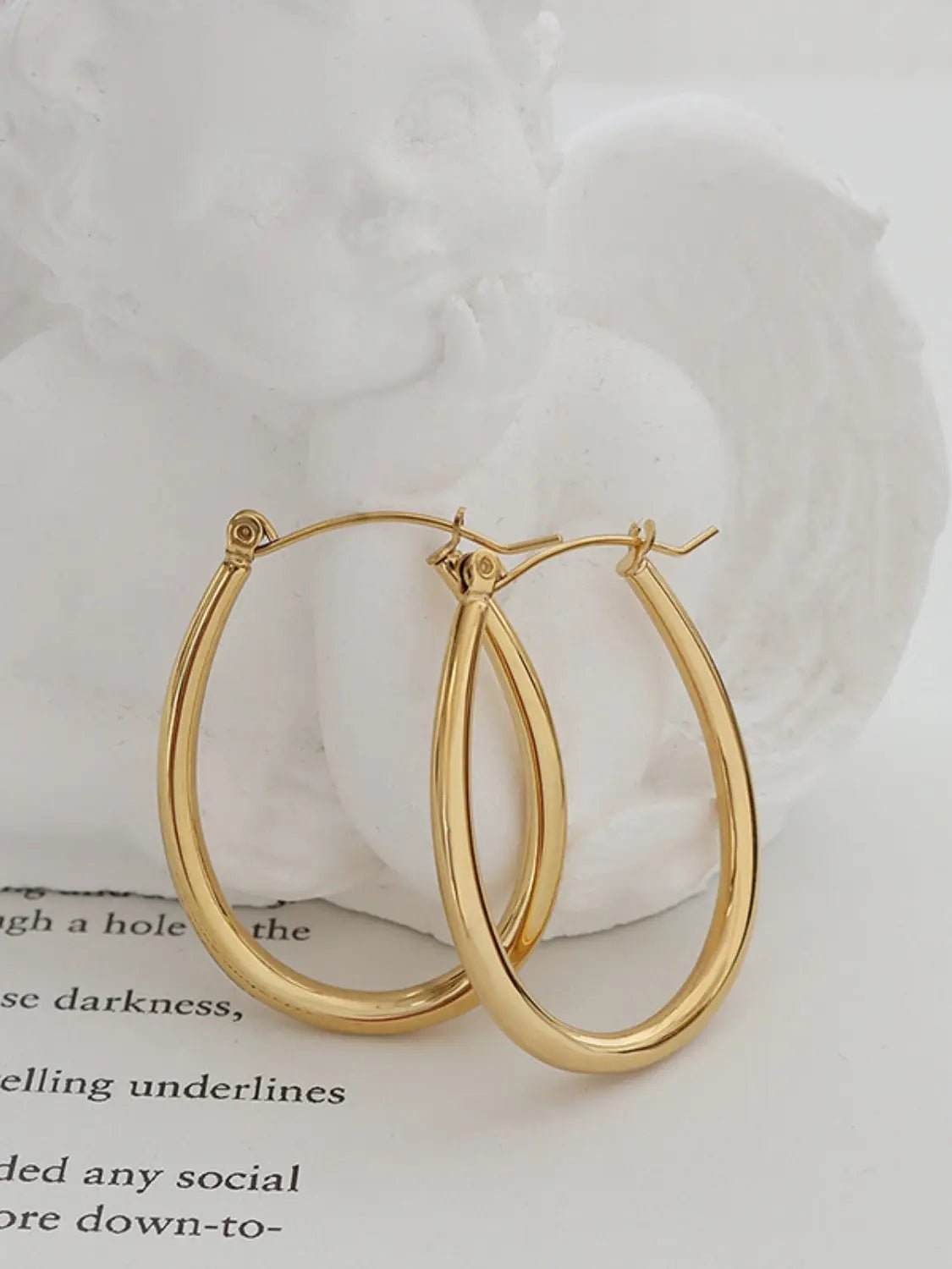 18K Gold - Plated Titanium Steel Earrings - GlossiChic CollectionEarrings