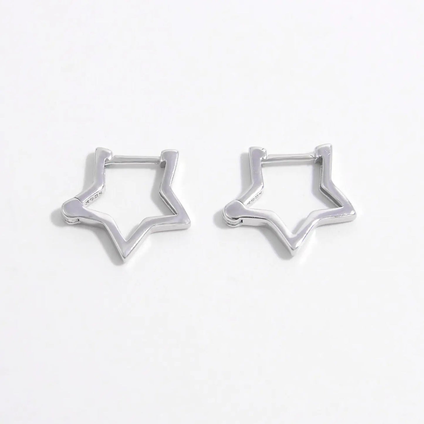 925 Sterling Silver Star Earrings - GlossiChic Collection