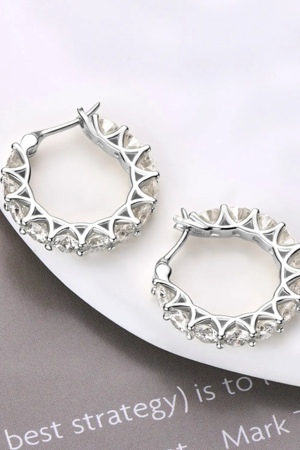 7.2 Carat Moissanite 925 Sterling Silver Earrings - GlossiChic Collection Silver / One Size GlossiChic Collection jewelry
