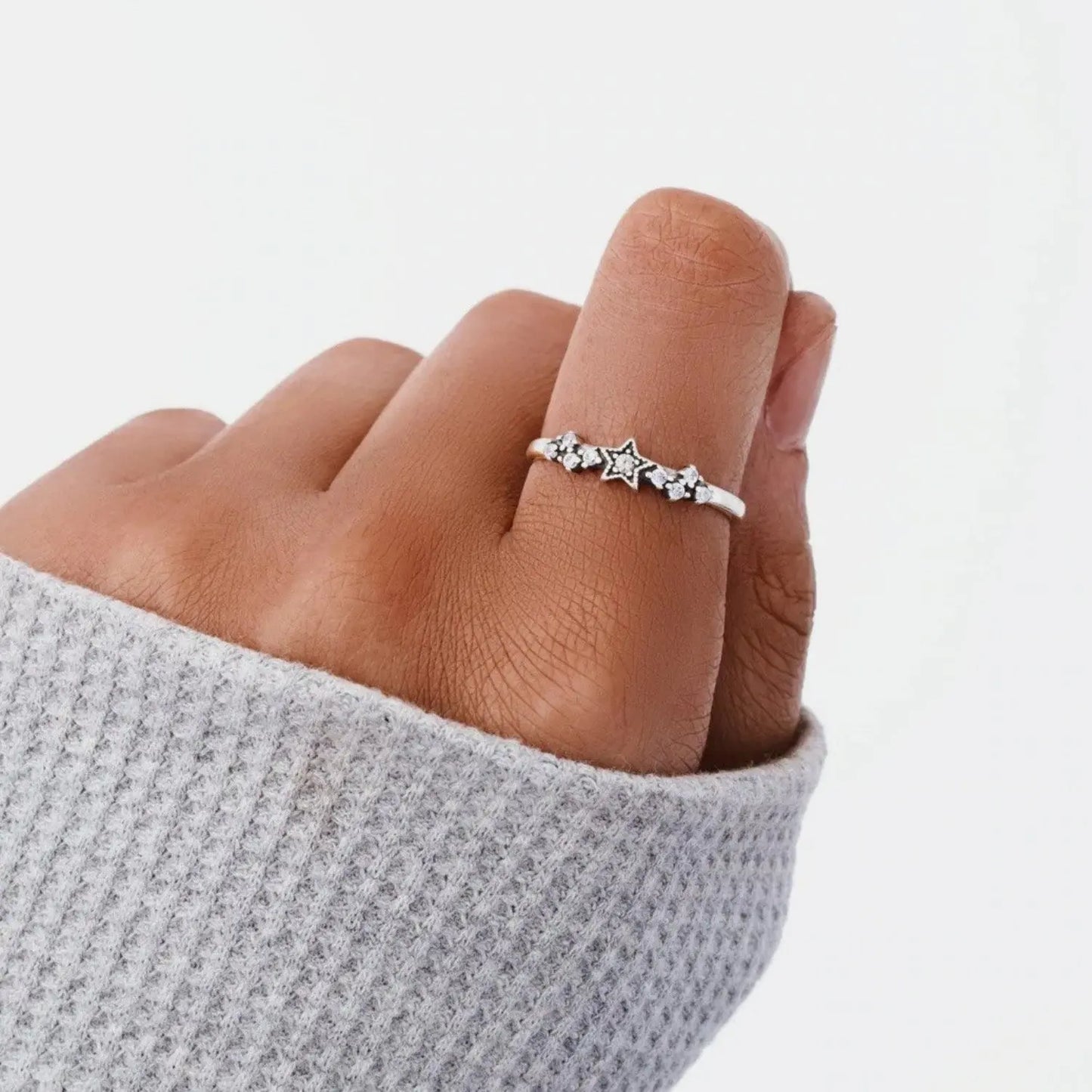 925 Sterling Silver Star Ring Trendsi