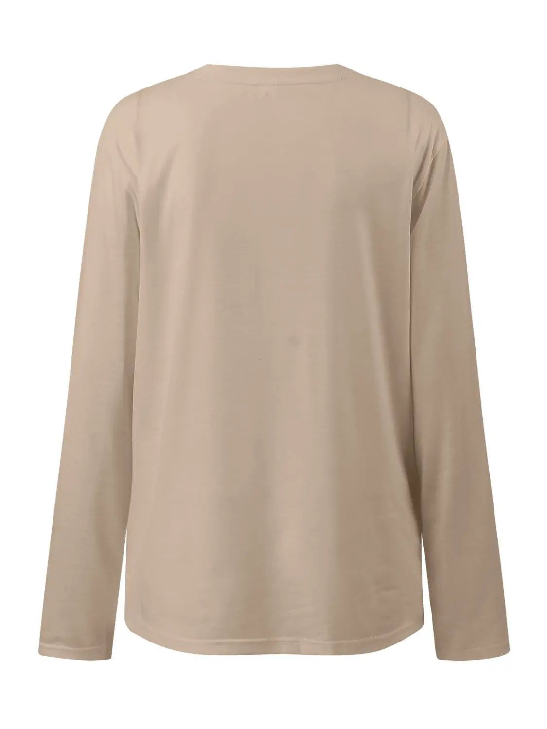 Ruched Round Neck Long Sleeve T-Shirt Trendsi