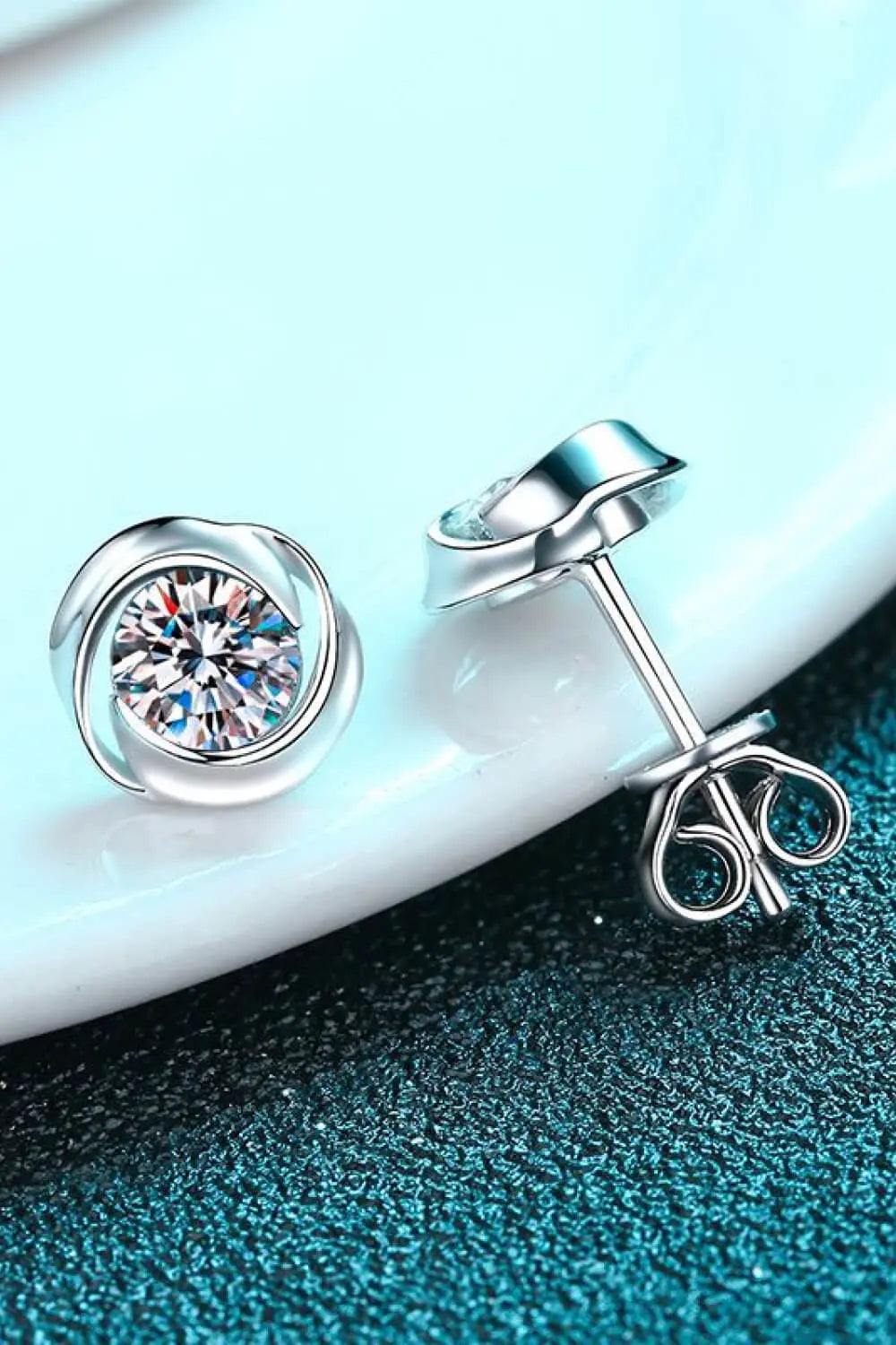 Feeling Fun Moissanite Stud Earrings - GlossiChic Collection Silver / One Size GlossiChic Collection jewelry