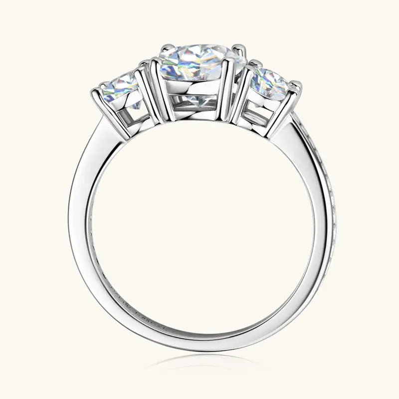 3 Carat Moissanite 925 Sterling Silver Ring - GlossiChic Collectionjewelry