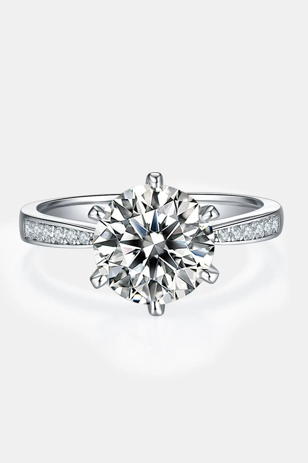 3 Carat Moissanite Side Stone Ring - GlossiChic Collectionjewelry