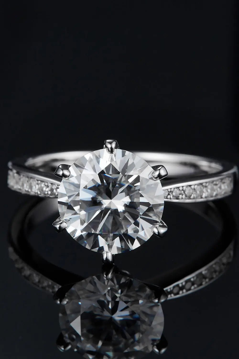 3 Carat Moissanite Side Stone Ring - GlossiChic Collectionjewelry