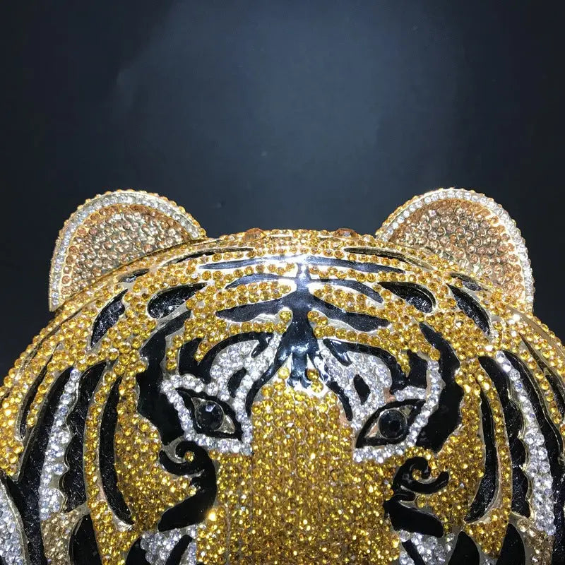 Tiger Crystal Diamonds Handbag GlossiChic Collection