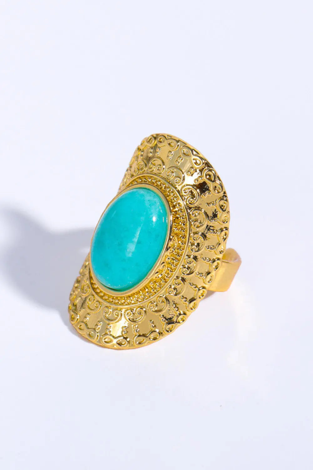 Natural Stone Copper Ring - GlossiChic Collection Tiffany Blue / One Size GlossiChic Collection Rings