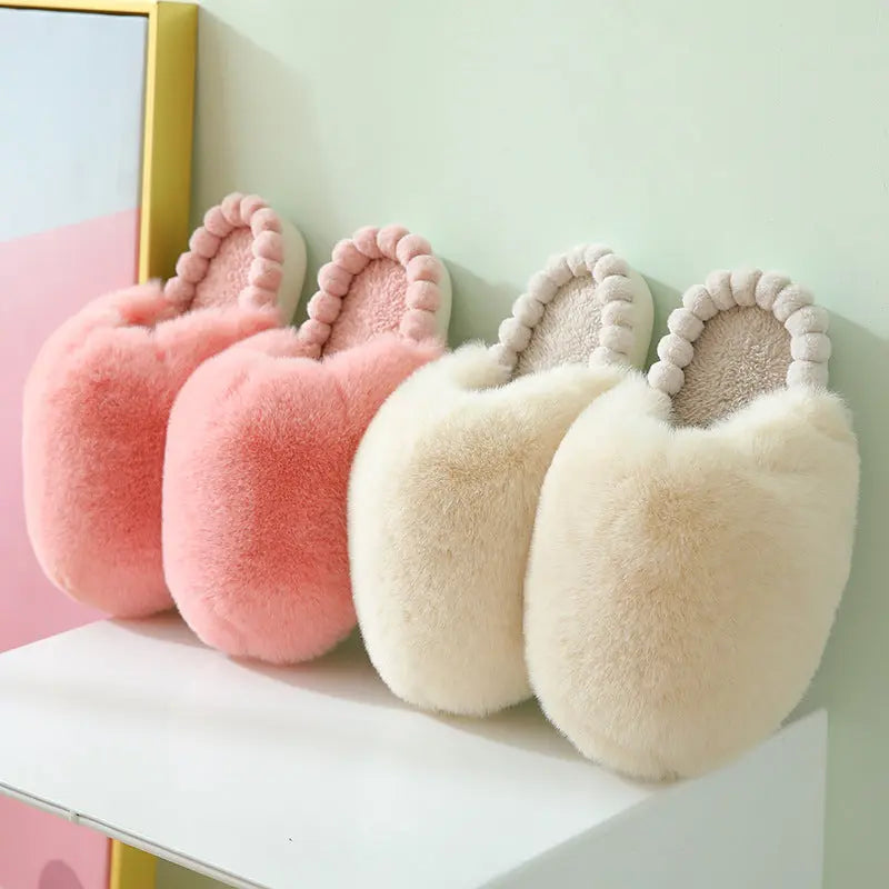 Fashionable Big Head Plush Slippers - GlossiChic Collection