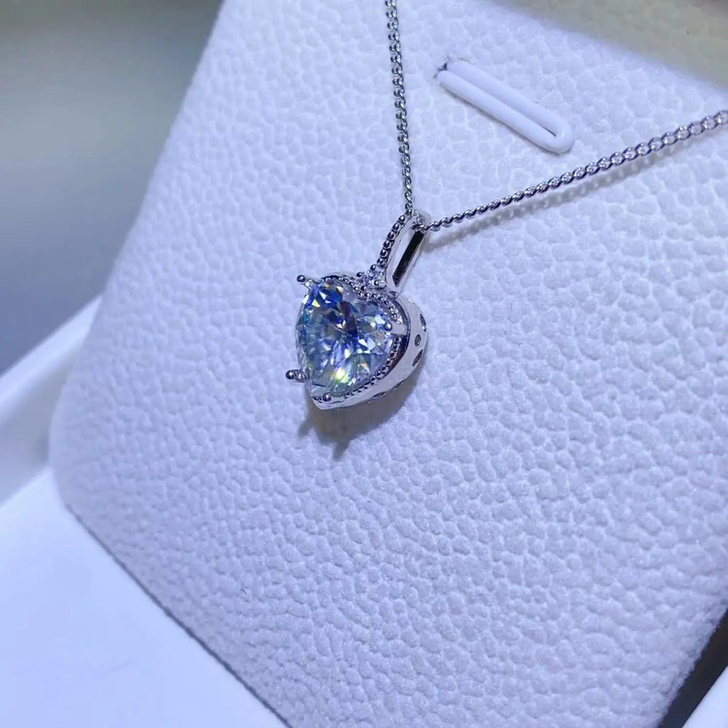 2 Carat Moissanite 925 Sterling Silver Necklace - GlossiChic Collection Silver / One Size GlossiChic Collection jewelry