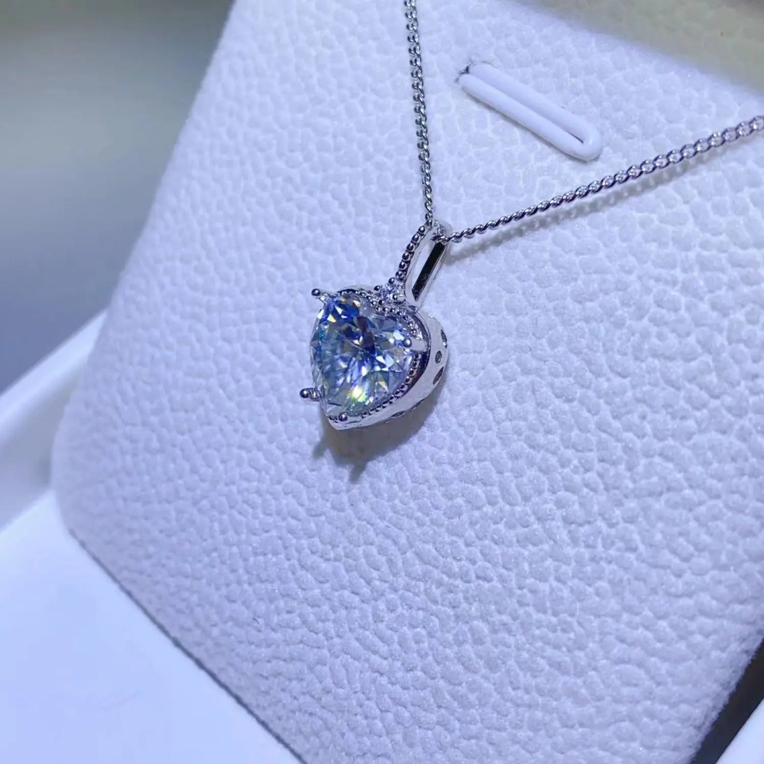 2 Carat Moissanite 925 Sterling Silver Necklace - GlossiChic Collection Silver / One Size GlossiChic Collection jewelry