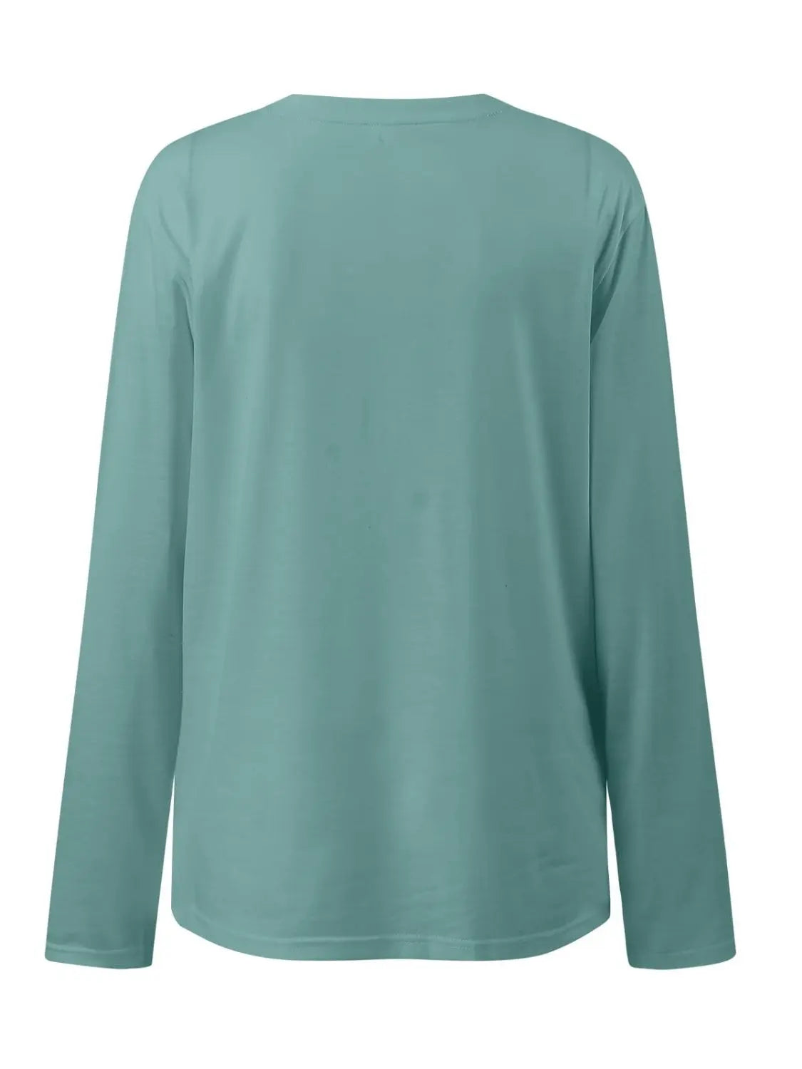 Ruched Round Neck Long Sleeve T-Shirt Trendsi