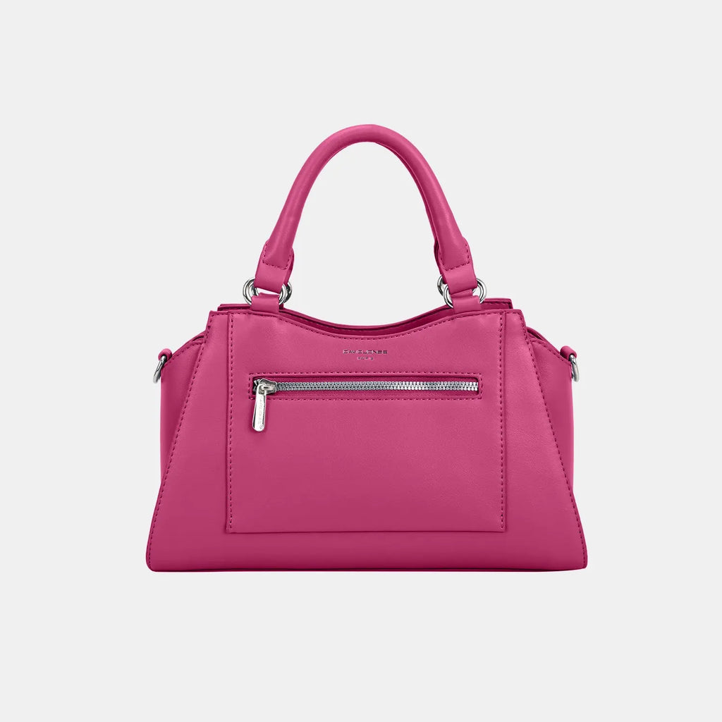PU Leather Handbag - GlossiChic Collection Rose Red / One Size GlossiChic Collection handbags