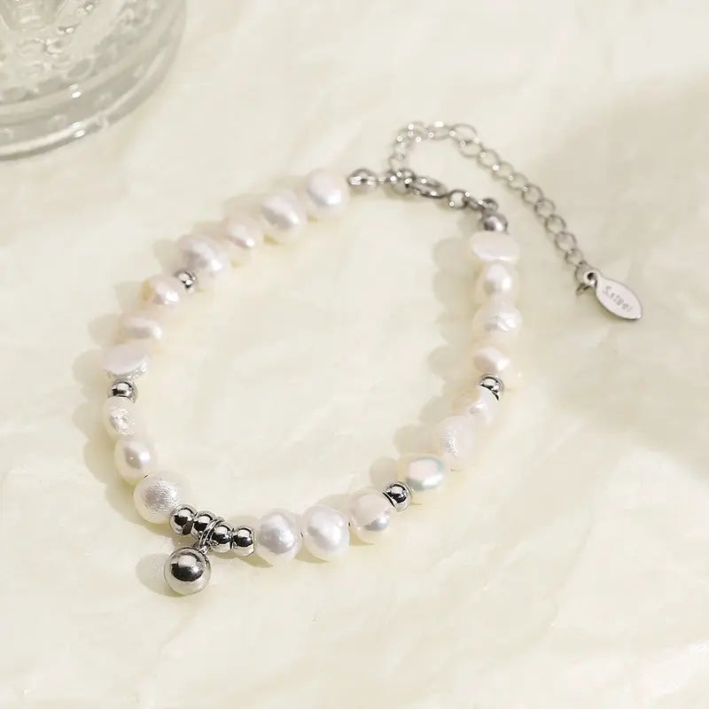 Titanium Steel Freshwater Pearl Bracelet Trendsi