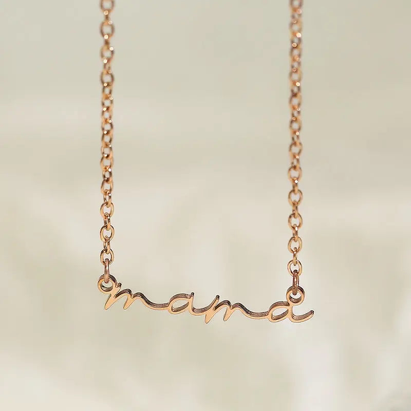 MAMA Stainless Steel Necklace Trendsi