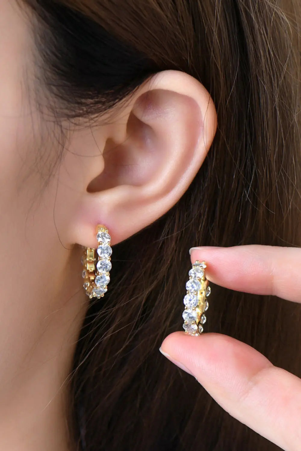 7.2 Carat Moissanite 925 Sterling Silver Earrings - GlossiChic Collection Silver / One Size GlossiChic Collection jewelry