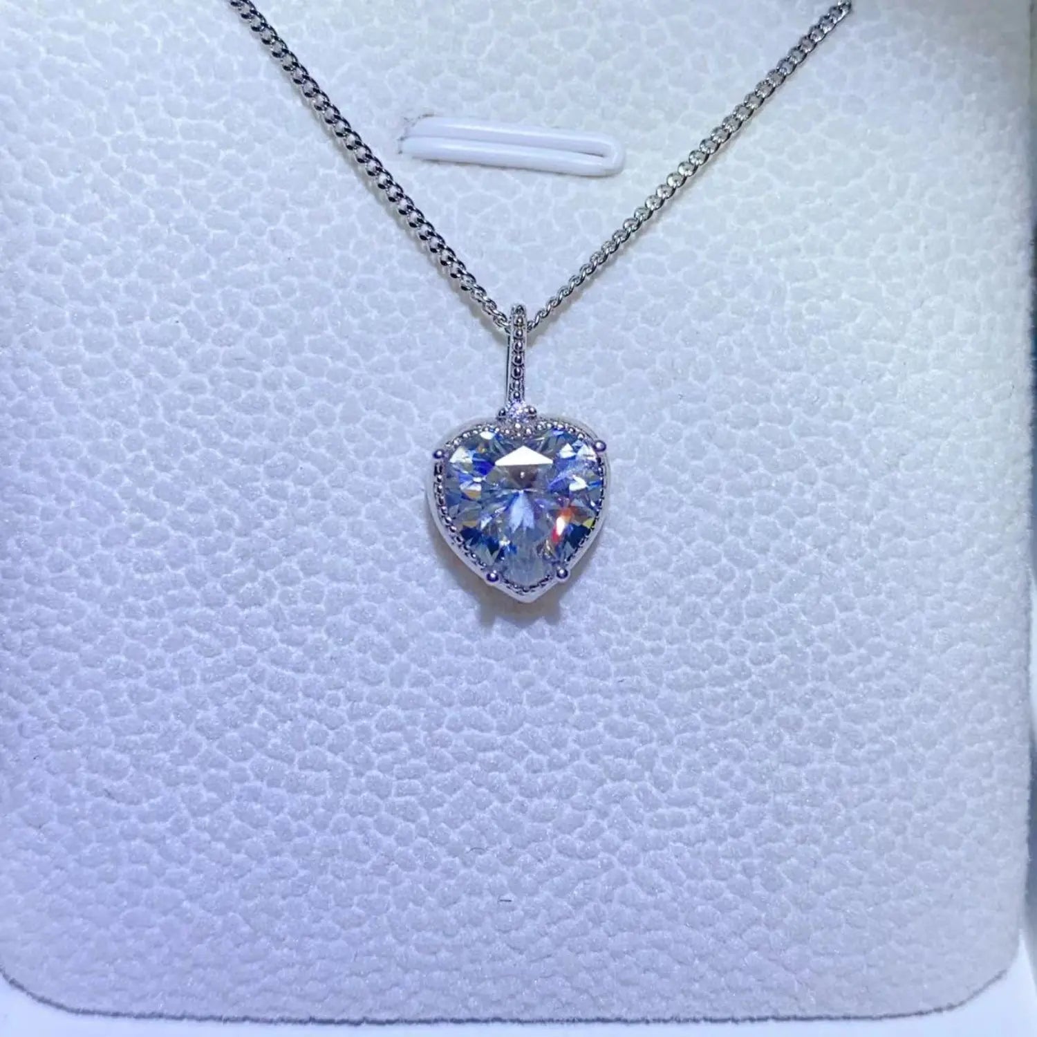 2 Carat Moissanite 925 Sterling Silver Necklace - GlossiChic Collection Silver / One Size GlossiChic Collection jewelry