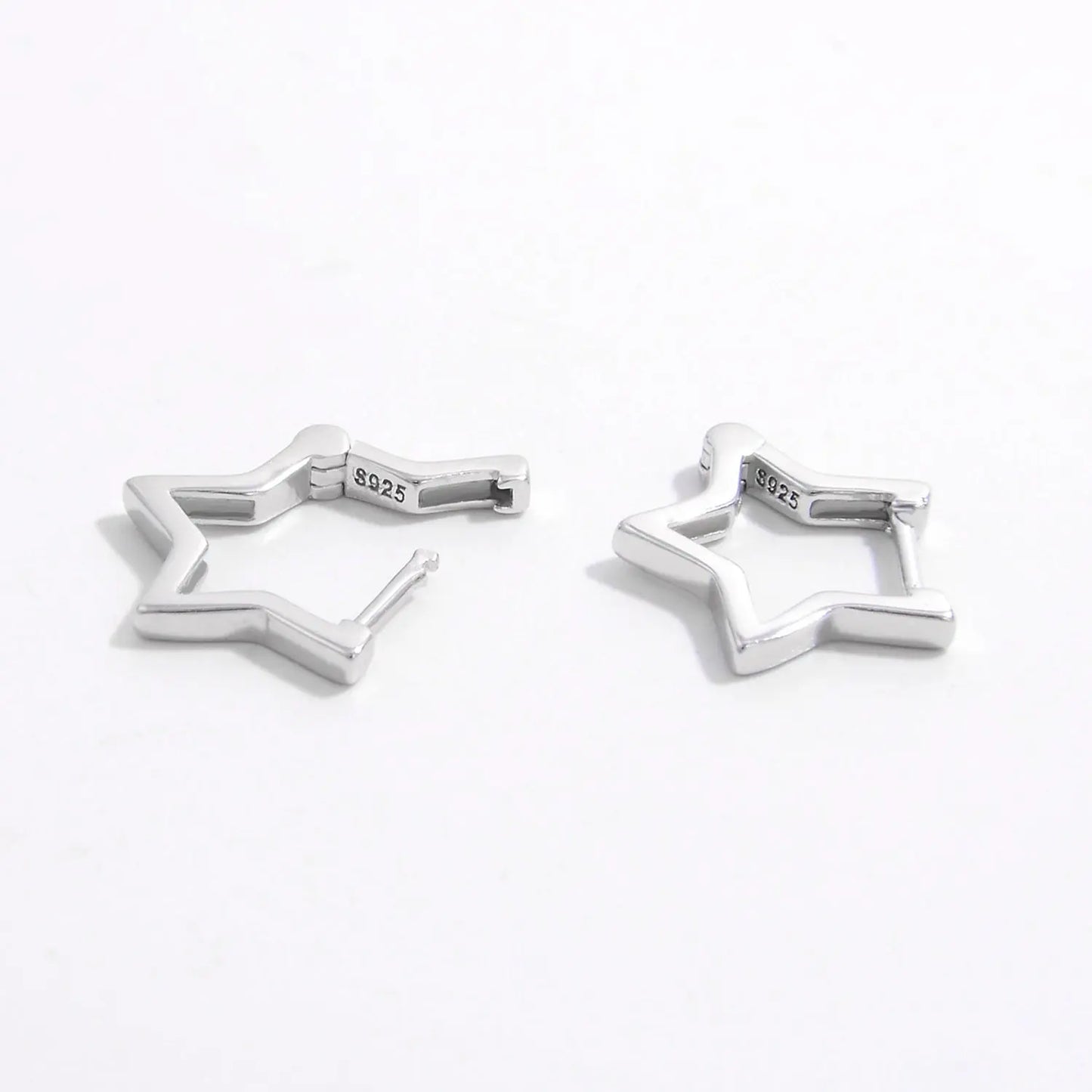 925 Sterling Silver Star Earrings - GlossiChic Collection