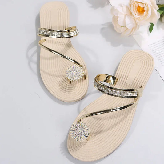 Rhinestone Flat Slippers GlossiChic Collection