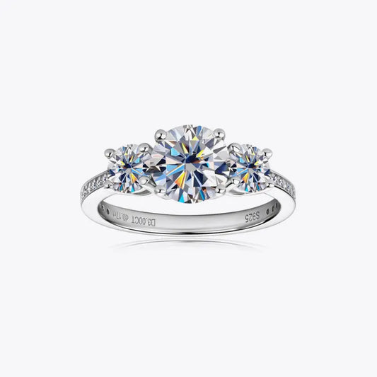 3 Carat Moissanite 925 Sterling Silver Ring - GlossiChic Collection