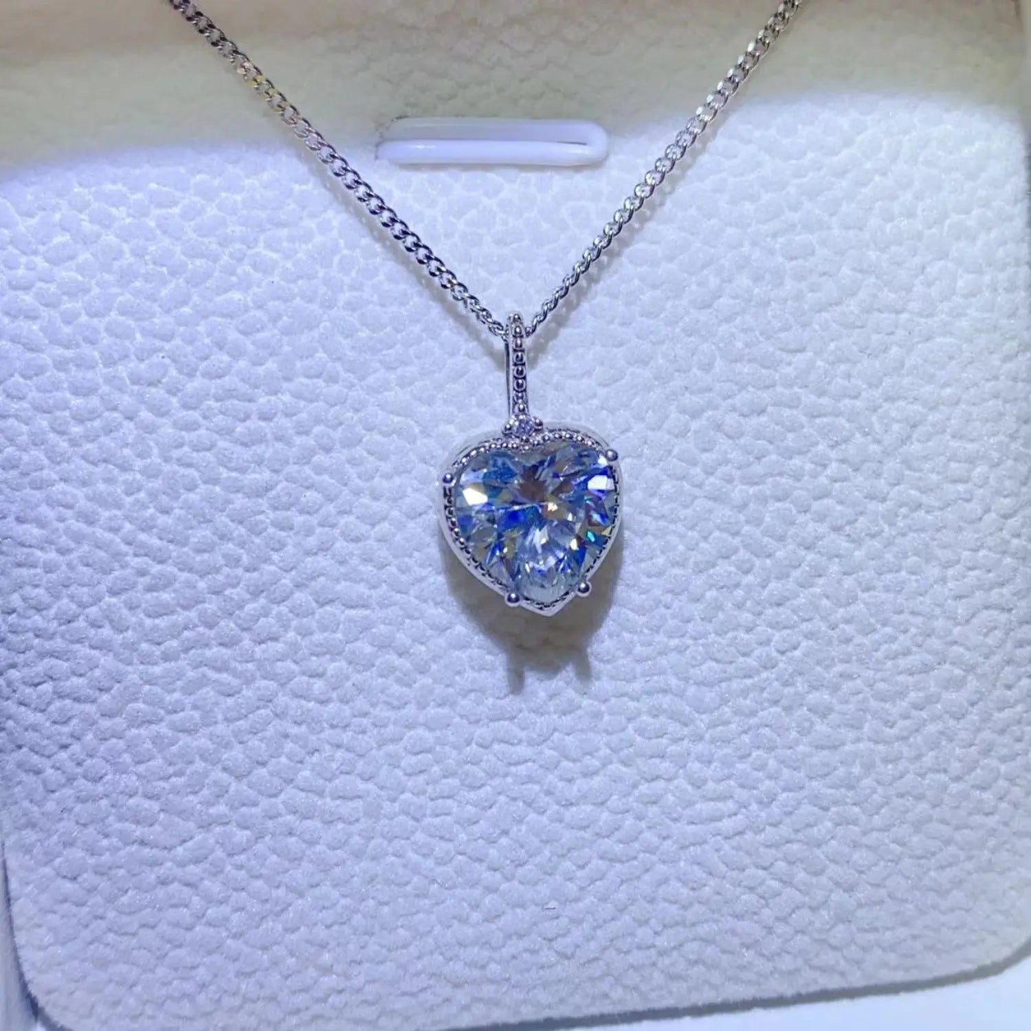 2 Carat Moissanite 925 Sterling Silver Necklace - GlossiChic Collection Silver / One Size GlossiChic Collection jewelry