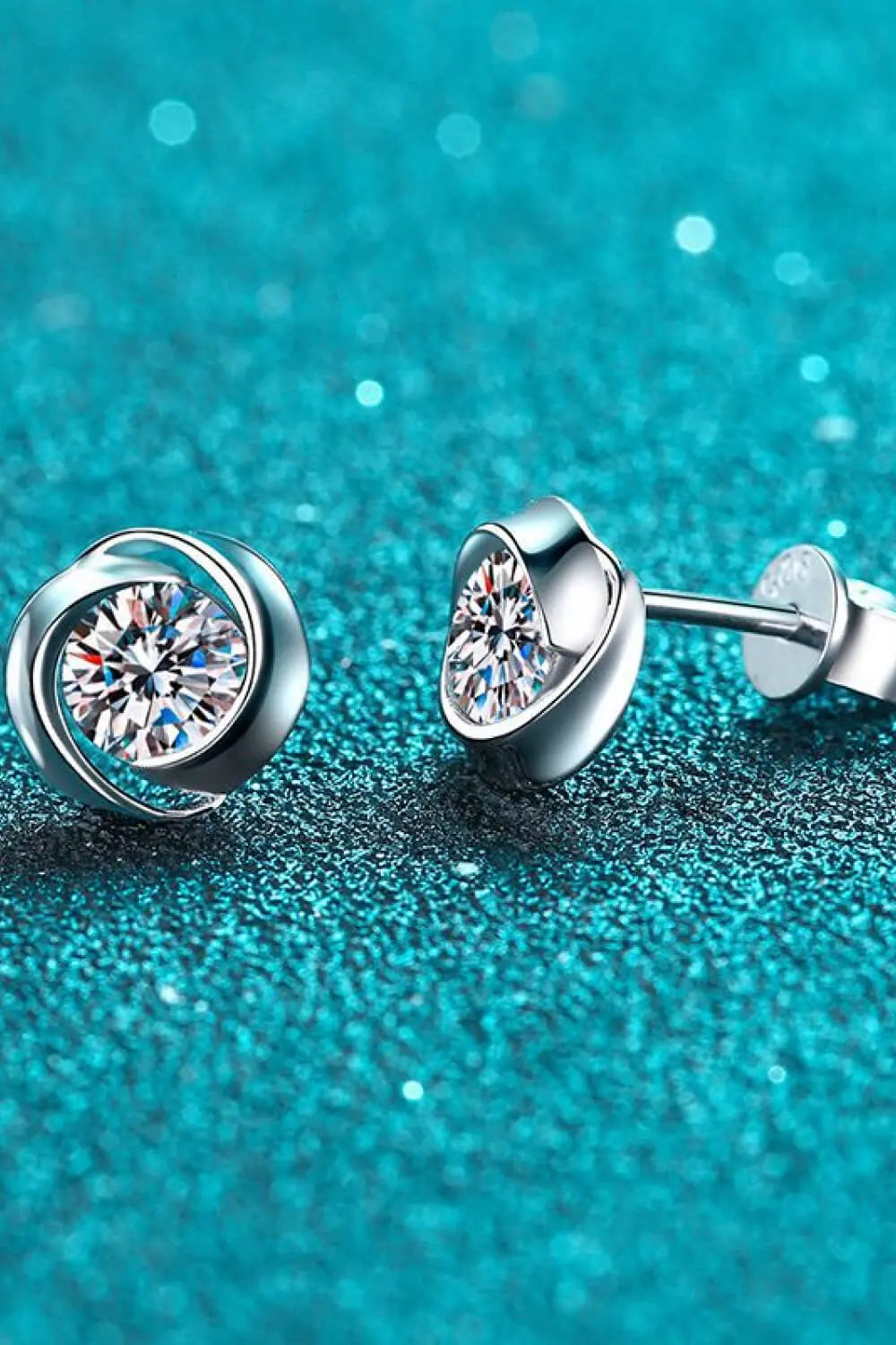 Feeling Fun Moissanite Stud Earrings - GlossiChic Collection Silver / One Size GlossiChic Collection jewelry
