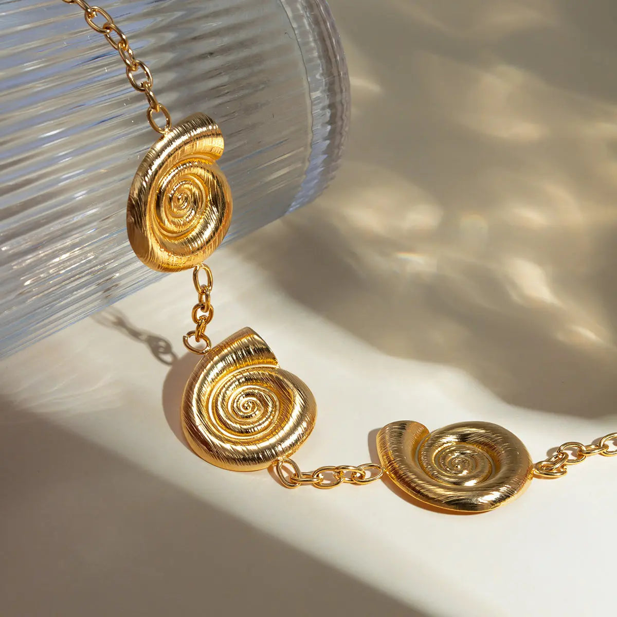 Stainless Steel Spiral Charm Necklace Trendsi