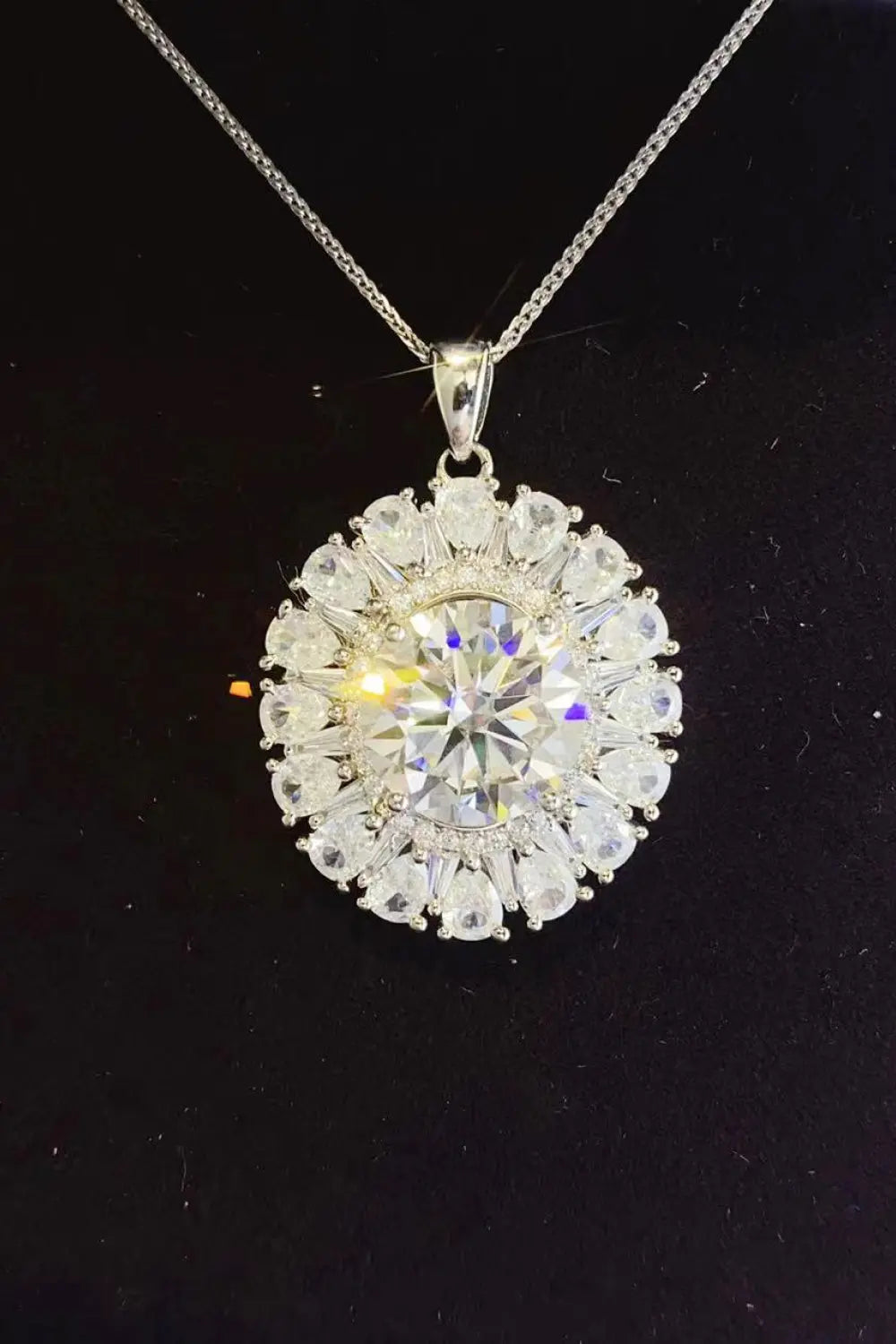 5 Carat Moissanite 925 Sterling Silver Necklace - GlossiChic Collection Silver / One Size GlossiChic Collection jewelry