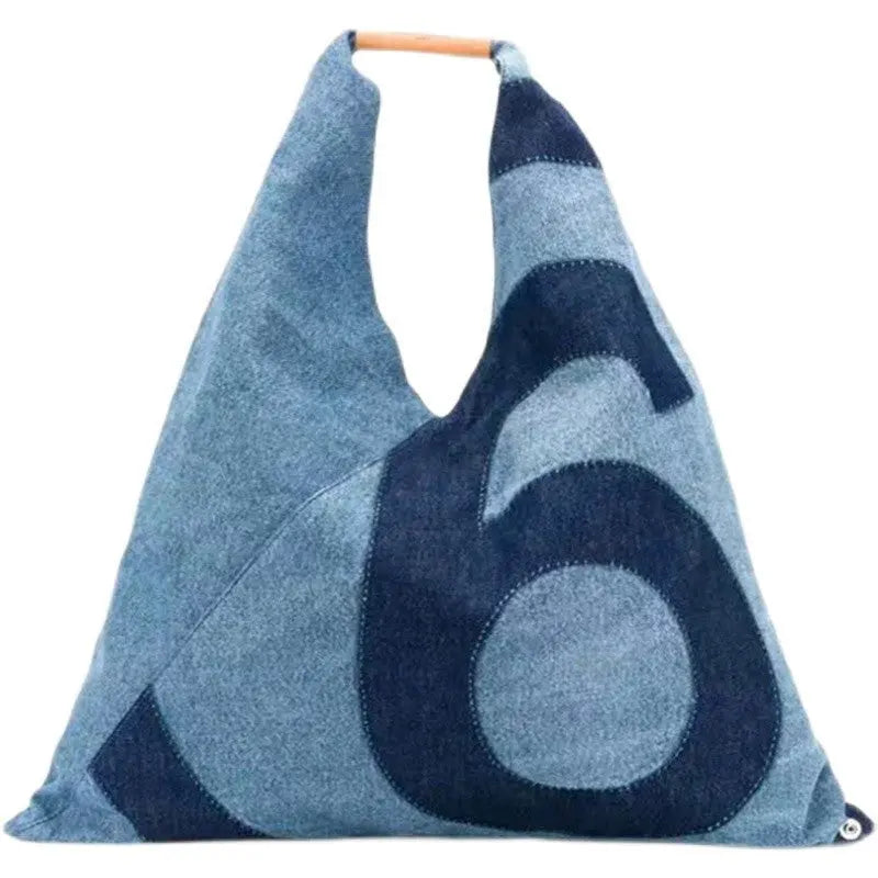 On The Six Fashion Large Capacity Blue Denim Handbag GlossiChic Collection