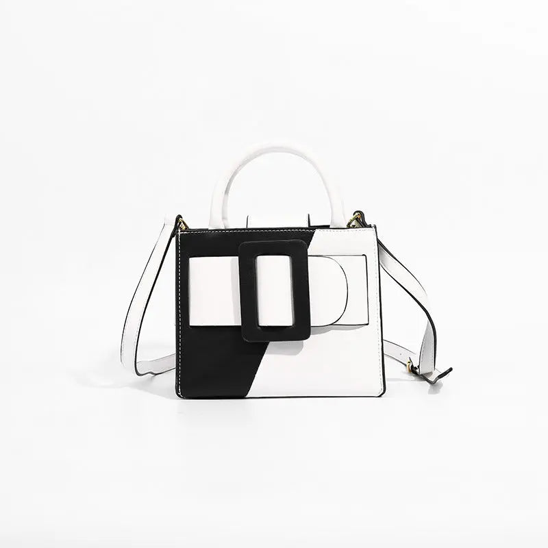 Fashion Belt Buckle One-shoulder Square Messenger Handbag - GlossiChic Collection