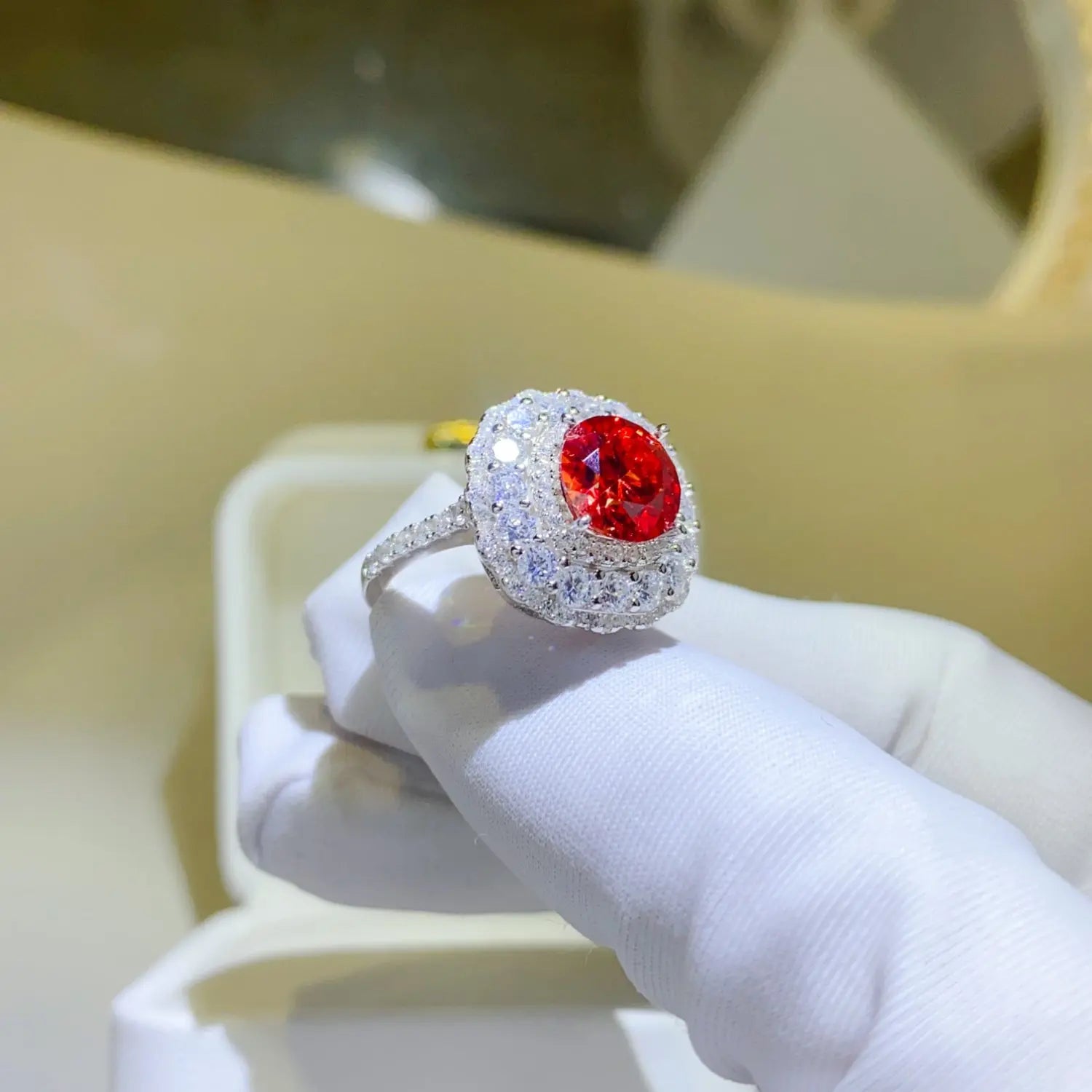 2 Carat Moissanite 925 Sterling Silver Ring - GlossiChic Collection Silver / 5 GlossiChic Collection jewelry