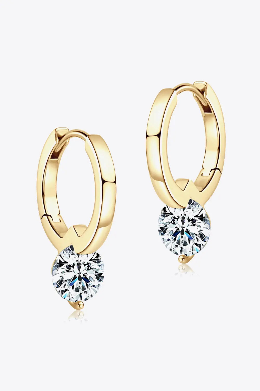 2 Carat Moissanite 925 Sterling Silver Drop Earrings - GlossiChic Collection Silver / One Size GlossiChic Collection jewelry