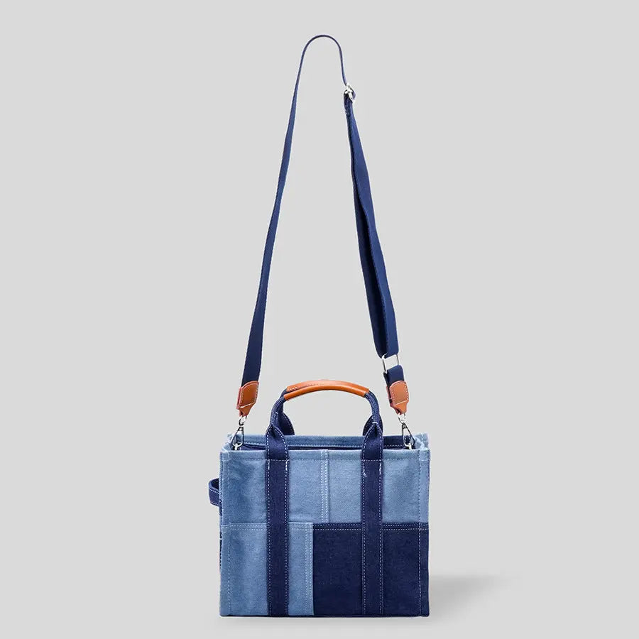 Denim Canvas Stitching Large Capacity Bag - GlossiChic Collection