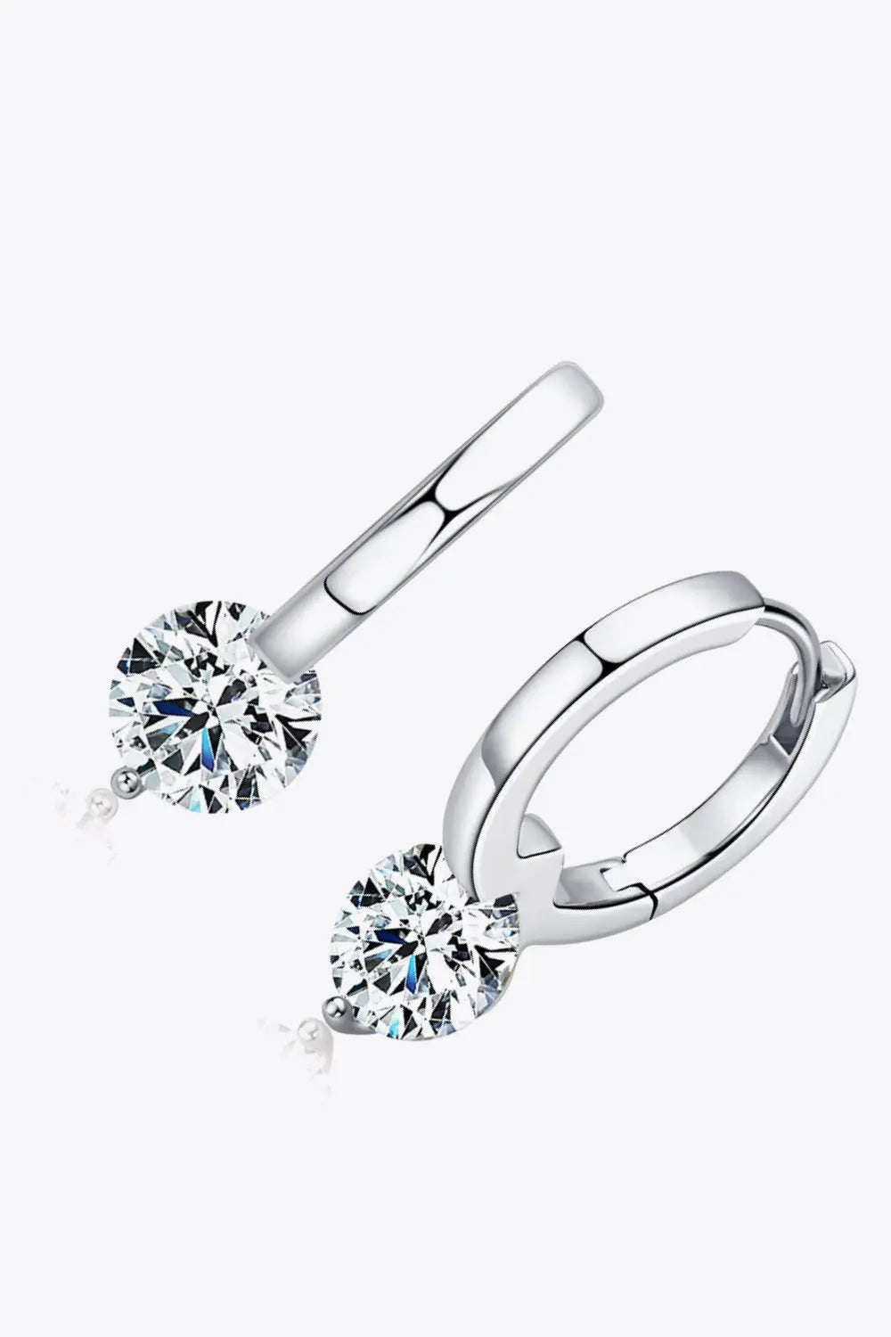 2 Carat Moissanite 925 Sterling Silver Drop Earrings - GlossiChic Collection