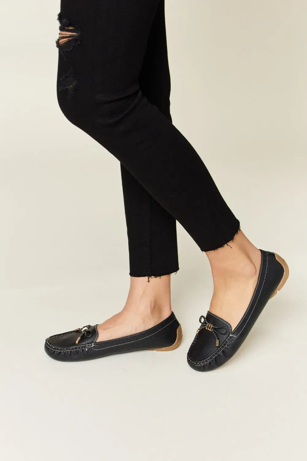 Forever Link Slip On Bow Flats Loafers Trendsi